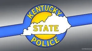 Kentucky State Police patrol vehicle outside a law enforcement building in Kentucky
