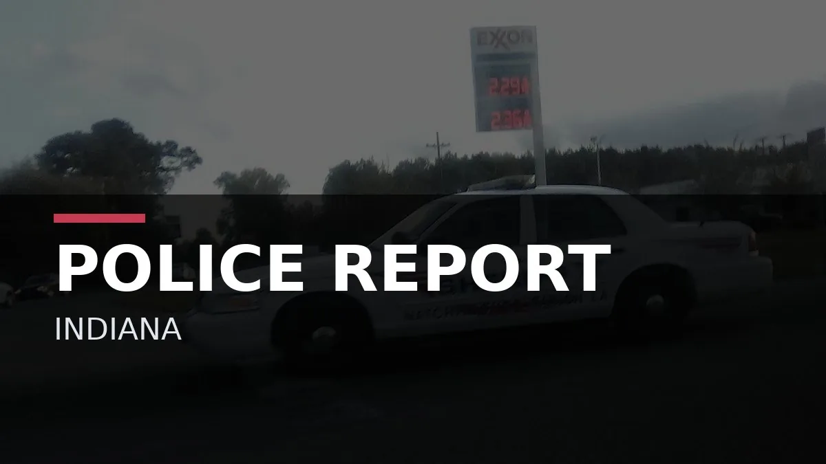 Police vehicles responding after a pursuit in Hancock County, Indiana