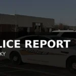 Kentucky State Police cruiser outside a public safety facility